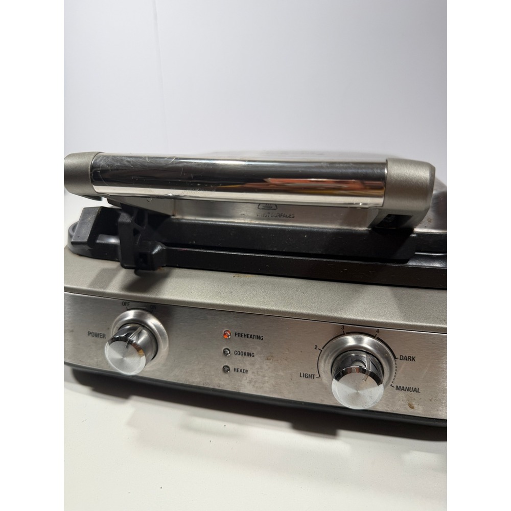 Breville Smart Waffle Maker 4-Slice Stainless Steel BWM604 BSSUSC Silver